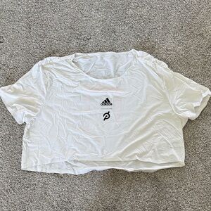Adidas/Peloton White Logo Crop Top